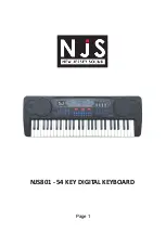 Предварительный просмотр 1 страницы NJS NJS801 Instructions Manual