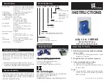 NK TECHNOLOGIES AGL1 Series Instructions предпросмотр