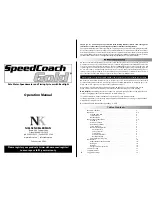 NK SpeedCoach Gold Operation Manuals preview