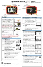 Preview for 1 page of NK SpeedCoach OC 2 Quick Start Manual