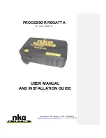 NKE PROCESSOR REGATTA User Manual And Installation Manual предпросмотр