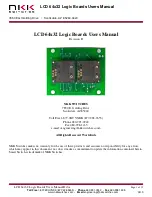 Preview for 1 page of NKK SWITCHES IS-L02A1-C User Manual