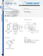 NMB-MAT 3115PS Specification Sheet предпросмотр