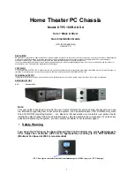 Preview for 1 page of nMedia HTPC 180 BA Quick Installation Manual