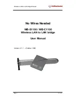 No Wires Needed WB-C1100 User Manual предпросмотр