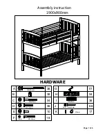 Preview for 1 page of NOA & NANI Brighton White Bunk Bed with 2 Single Beds Assembly Instruction Manual