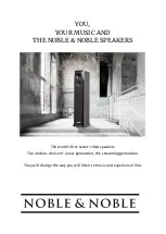 Предварительный просмотр 1 страницы NOBLE & NOBLE Nobilis Sonum 112 Manual