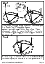 Preview for 3 page of Noble House Home Furnishings 71723 Assembly Instructions