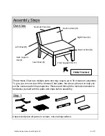 Preview for 4 page of Noble House Home Furnishings Armless Chair Assembly Instructions Manual