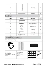 Предварительный просмотр 2 страницы Noble House Home Furnishings Bar Chair Assembly Instructions Manual