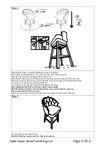 Предварительный просмотр 5 страницы Noble House Home Furnishings Bar Chair Assembly Instructions Manual