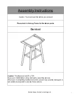 Предварительный просмотр 1 страницы Noble House Home Furnishings Barstool Assembly Instructions Manual