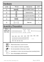 Preview for 2 page of Noble House Home Furnishings Bench Assembly Instructions Manual