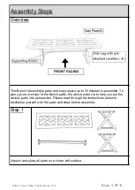 Preview for 3 page of Noble House Home Furnishings Bench Assembly Instructions Manual