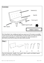 Preview for 4 page of Noble House Home Furnishings Dining Bench Assembly Instructions Manual