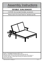 Noble House Home Furnishings DOUBLE SUNLOUNGER Assembly Instructions Manual preview