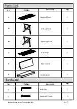 Предварительный просмотр 2 страницы Noble House Home Furnishings Panama Teak 11329 Assembly Instructions Manual