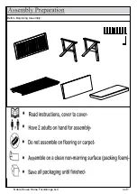 Предварительный просмотр 3 страницы Noble House Home Furnishings Panama Teak 11329 Assembly Instructions Manual