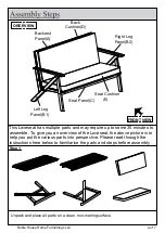 Предварительный просмотр 4 страницы Noble House Home Furnishings Panama Teak 11329 Assembly Instructions Manual