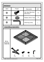 Preview for 2 page of Noble House Home Furnishings Telfair 94348 Assembly Instructions