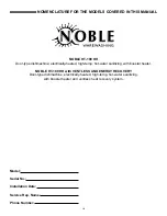 Предварительный просмотр 5 страницы Noble HT-180 HH Installation, Operation And Service Manual