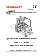 Noblelift FE4P50N Operation And Maintenance Manual preview