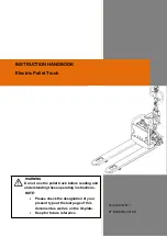 Noblelift PT E30 Instruction Handbook Manual preview