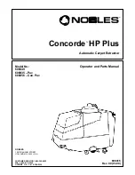 Nobles Concorde  Plus Operation And Parts Manual preview