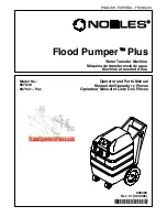 Предварительный просмотр 1 страницы Nobles Flood Pumper Plus Operator And Parts Manual