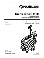 Preview for 1 page of Nobles Quick Clean 1500 609640 Operator And Parts Manual