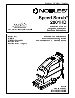 Nobles Speed Scrub 2001HD Operator And Parts Manual предпросмотр