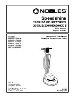 Nobles Speedshine 1700DS Operator And Parts Manual preview