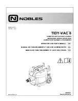 Предварительный просмотр 1 страницы Nobles TIDY-VAC 6 Operator And Parts Manual