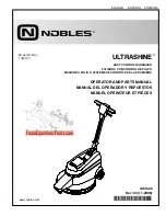 Preview for 1 page of Nobles Ultrashine 1000150 Operator And Parts Manual