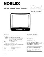 Предварительный просмотр 1 страницы Noblex 1 113 261 05 Service Manual