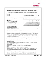 Preview for 2 page of NOBOCOOL E4E GB User Manual