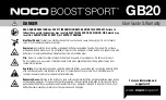 NOCO Genius Boostsport GB20 User Manual preview