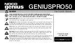 Preview for 1 page of NOCO Genius GENIUSPRO50 User Manual & Warranty