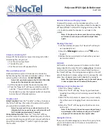 NocTel Polycom IP321 Quick Reference preview