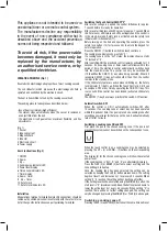 Preview for 12 page of NODOR I2160 BK Operating And Maintenance Instructions Manual