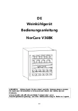 Preview for 62 page of NODOR NorCare V36BK Installation, Use And Maintenance Instructions