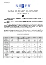 Nofer SB N Series User And Installation Manual preview