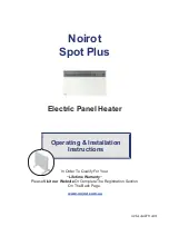 Предварительный просмотр 1 страницы Noirot 7358-3 Operating & Installation Instructions Manual