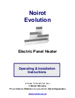 Предварительный просмотр 1 страницы Noirot Evolution 7384 Operating & Installation Instructions Manual