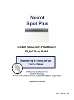 Предварительный просмотр 1 страницы Noirot Spot Plus 7358-3T Operating & Installation Instructions Manual