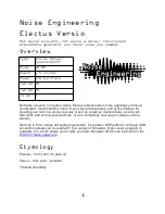 Предварительный просмотр 1 страницы Noise Engineering Electus Versio Manual