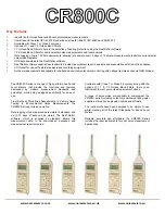 Preview for 2 page of NoiseMeters Limited CR800C Manual