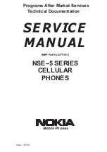 Предварительный просмотр 1 страницы Nokia Mobile Phones NSE-5 Series Service Manual