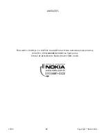 Предварительный просмотр 137 страницы Nokia 1100 - Cell Phone - GSM User Manual