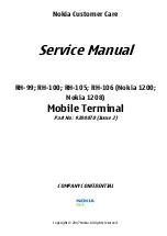 Preview for 1 page of Nokia 1200 - Cell Phone 4 MB Service Manual